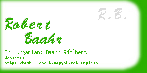 robert baahr business card